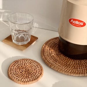 Handwoven Rattan Coasters