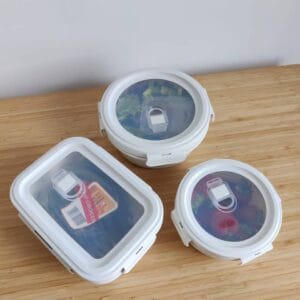 Food Container with Snap Lid - White/Plastic