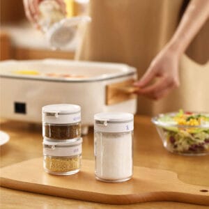 Double Lid Spice Jar | Glass
