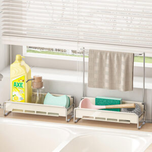 Steely Sponge & Soap Sink Organizer