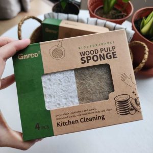 Coconut Wood Pulp Sponge 4pc Set