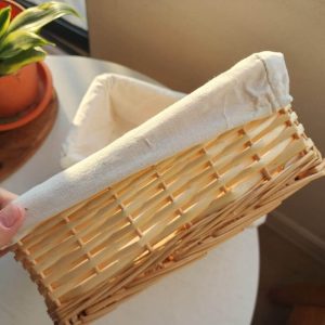 Linen Woven Rattan Basket