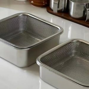 Two-Piece Prep Tray with Mesh Basket