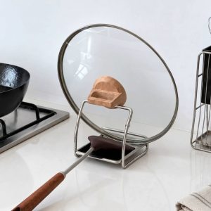2-in-1 Stainless Steel Lid & Ladle Rest
